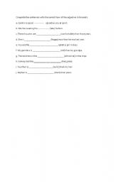 English Worksheet: comparative superlative worksheet
