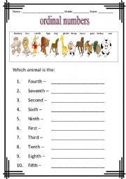 ordinal numbers worksheets for kindergarten and elementary