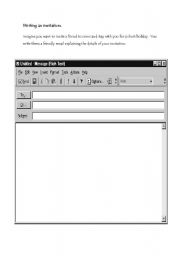 English Worksheet: An email invitation