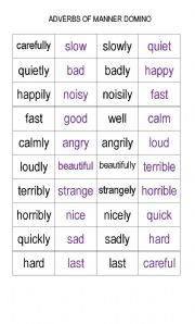 Adverbs of Manner domino