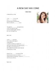 English Worksheet: Song 