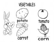 English Worksheet: vegetables