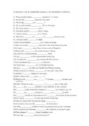 English Worksheet: PRESENT SIMPLE OR PRESENT CONTINUOUS?