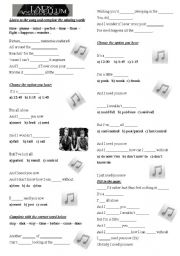 English Worksheet: Need you now - Listening activity