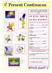 English Worksheet: Present Continuous