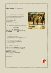 English Worksheet: Ruby Tuesday - The Rolling Stones