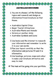 English Worksheet: Australian Brochure