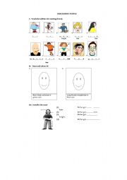 English worksheet: describing people