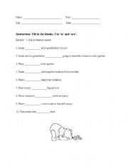 English worksheet: Visit grandparents