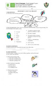 English Worksheet: Global worming