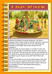 English Worksheet: Picture Talk The Park
