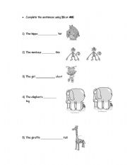 English Worksheet: singular or plural