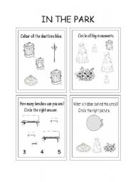 English worksheet: In the Park