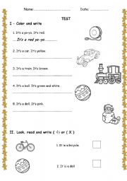 English Worksheet: Review toys