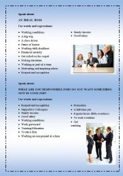 English Worksheet: SPEAKING CARDS  Job & Occupation