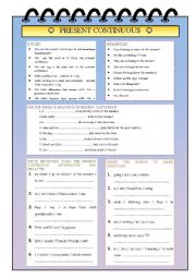 English Worksheet: Presente continuous