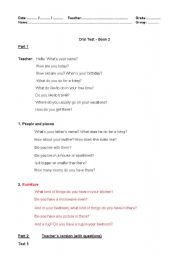 English Worksheet: Grammar Test