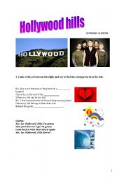 English Worksheet: Hollywood hills 