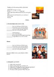 English Worksheet: Hollywood hills part II 