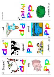 English Worksheet: ABC mini-books Pp and Qq: Colour, B & W and blank books (6 pages plus suggestions for use)