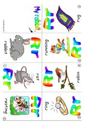 ABC mini-books Rr and Ss: Colour, B & W and blank books (6 pages plus suggestions for use)