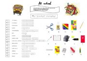 English Worksheet: school things 