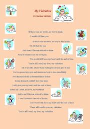 English worksheet: My Valentine song by Martina McBride