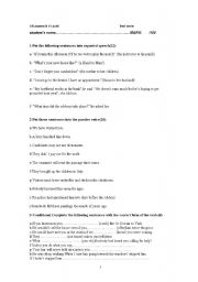 English Worksheet: Exam Review Intermediate