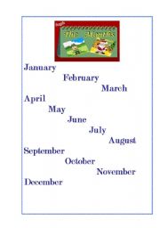 English Worksheet: Months