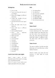 English Worksheet: Acting exercice