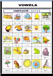 English Worksheet: VOWELS