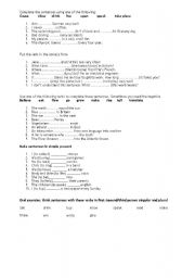 English Worksheet: Present simple