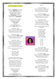 English Worksheet: Katy Perry - Last Friday Night Song