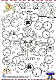 English Worksheet: the time