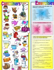 English Worksheet: Containers 