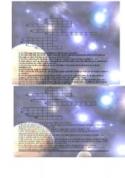 English Worksheet: solar system crossword