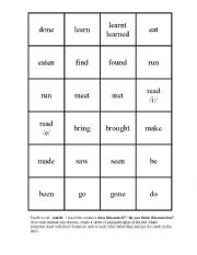English Worksheet: Past participle dominoes