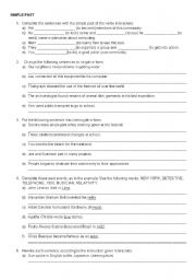 English Worksheet: Simple Past and Past Continuous Grammar Exercise