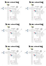 English Worksheet: In my school bag