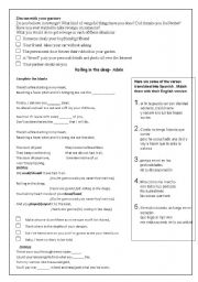 English Worksheet: Rolling in the deep Adele