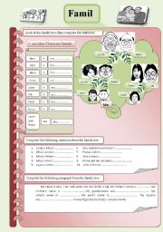 English Worksheet: Family