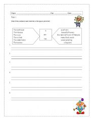 English Worksheet: Fruits and Flowers