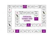 English Worksheet: Phrasal verbs - Board game