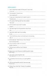 English Worksheet: REPHRASING 5d