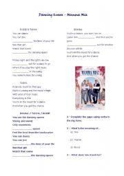 English Worksheet: Dancing Queen - Abba - Mamma Mia