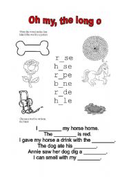 English worksheet: Oh my, the long o