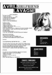 English Worksheet: GIRLFRIEND by Avril Lavagne