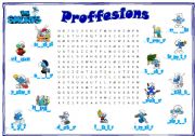English Worksheet: Proffesions Wordsearch 