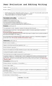 English worksheet: biography peer edition