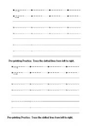 English Worksheet: line tracing